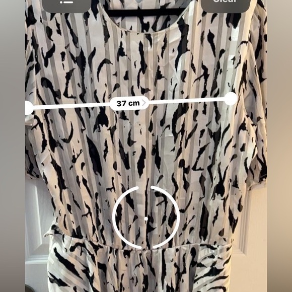 Vintage 80s graphic print dress - Picture 4 of 5